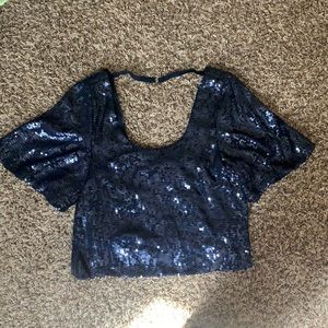 Free People Sequin Blouse